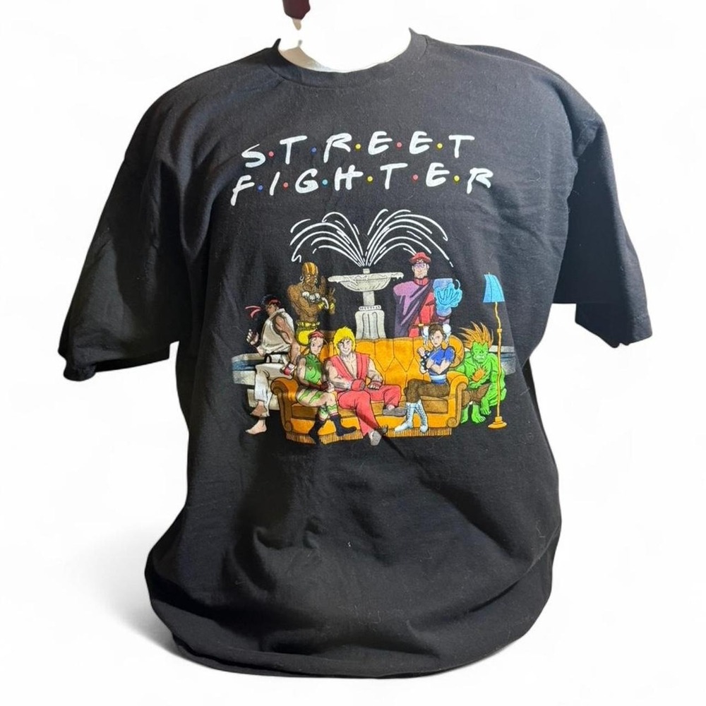 Street Fighter Friends Parody Mashup 100% Cotton Capcom Licensed 2XL